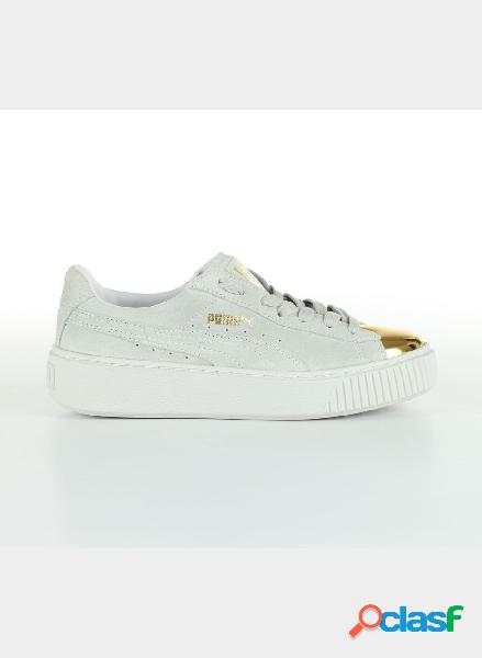 SCARPA SUEDE PLATFORM GOLD