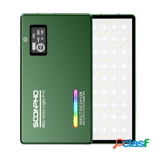 SOONPHO P8 P10 8W 2500K-8500K RGB LED Luce video CRI 97 Luce