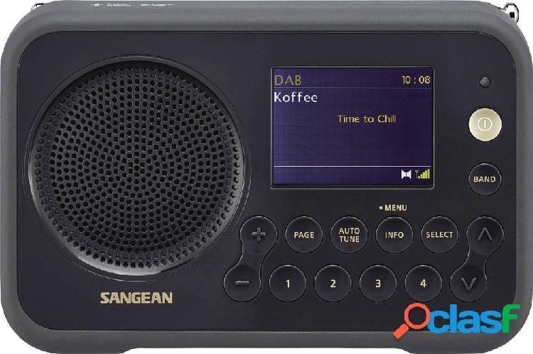 Sangean DPR-76 Radio portatile DAB+, FM ricaricabile Nero