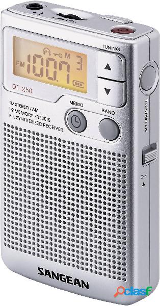 Sangean Pocket 250 Radio tascabile FM, AM Argento
