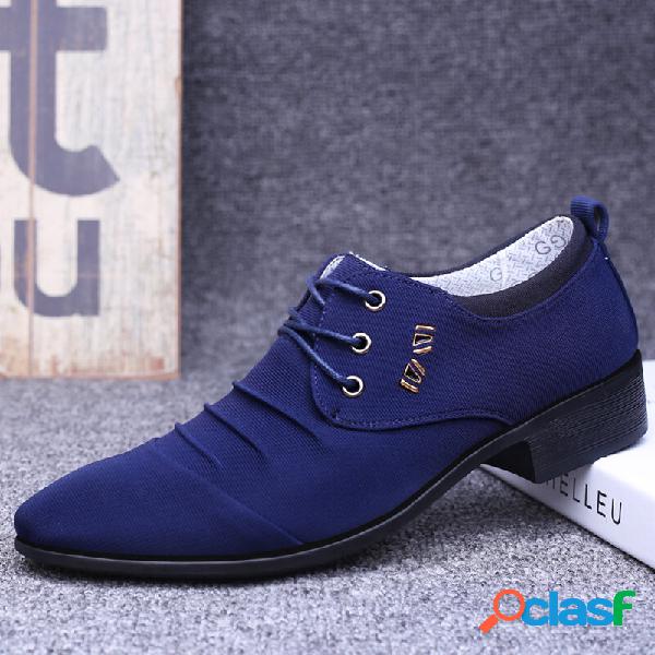 Scarpe casual da lavoro da uomo in tela traspirante