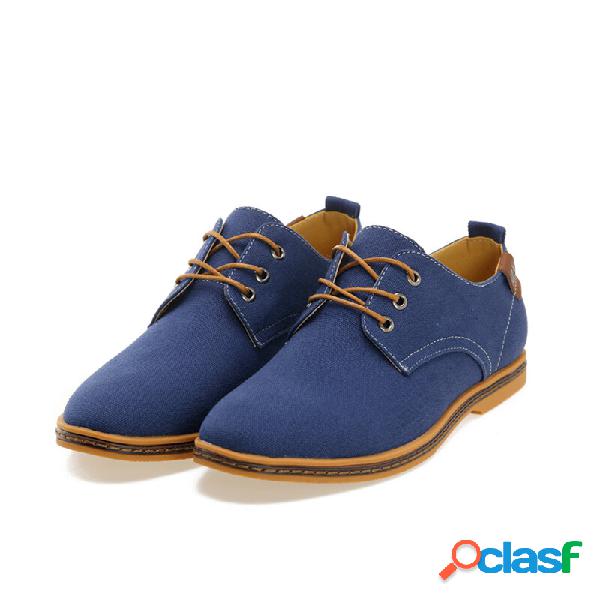 Scarpe casual stringate solide alla moda con suola