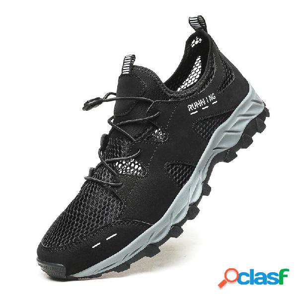 Scarpe da trekking casual in pizzo elastico traspirante da