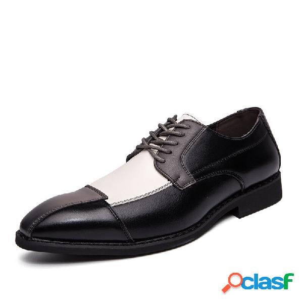 Scarpe eleganti da lavoro Oxford da uomo in pelle PU