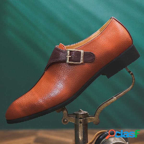 Scarpe eleganti da uomo in pelle PU con colore a contrasto