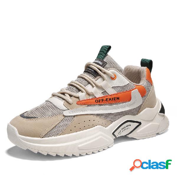 Scarpe robuste sportive casual da uomo in pelle PU