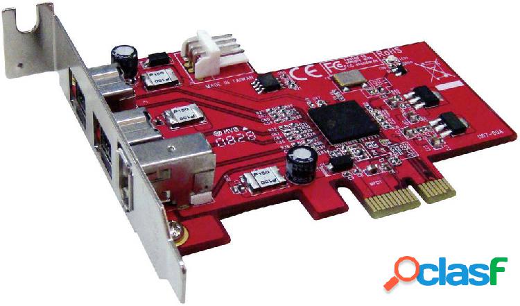 Scheda controller FireWire 800 3 Porte PCIe Renkforce