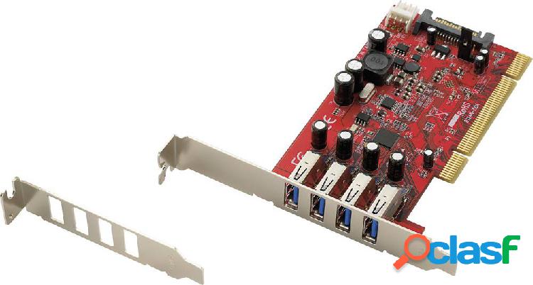 Scheda controller USB 3.0 4 Porte PCI Renkforce