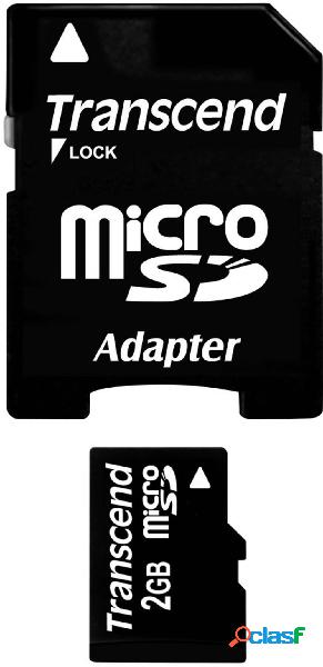 Scheda microSD 2 GB Transcend TS2GUSD Class 2 incl.