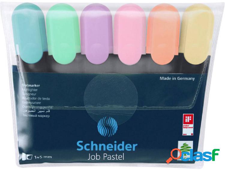 Schneider Evidenziatore Textmarker Job pastell Etui 6 Stück