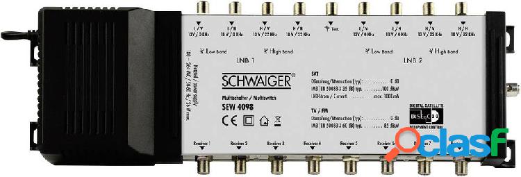 Schwaiger SEW4098 SAT multiswitch Ingressi (Multiswitch): 9