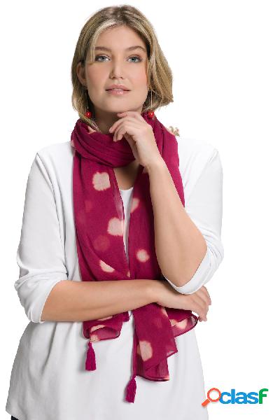 Sciarpa con effetto stropicciato, macchie in stile batik e
