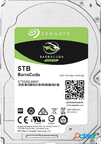 Seagate BarraCuda® 5 TB Hard Disk interno 2,5 SATA III
