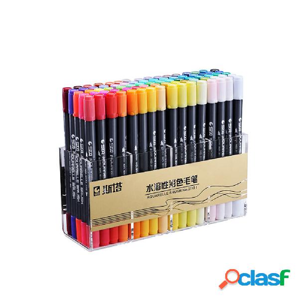 Set di pennarelli a doppia punta STA 48/80 colori con punta
