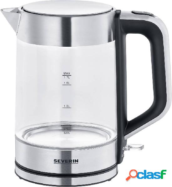 Severin WK 3420 Bollitore con cavo Vetro, Acciaio inox