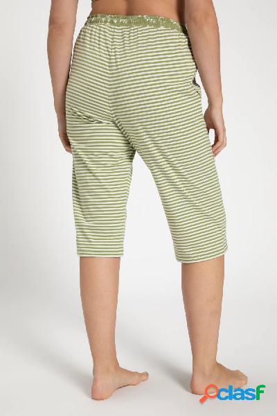 Shorts del pigiama in cotone biologico a righine con taglio