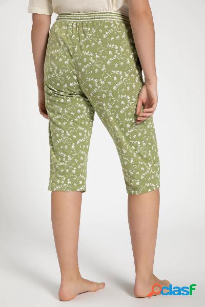 Shorts del pigiama in cotone biologico con stampa floreale e