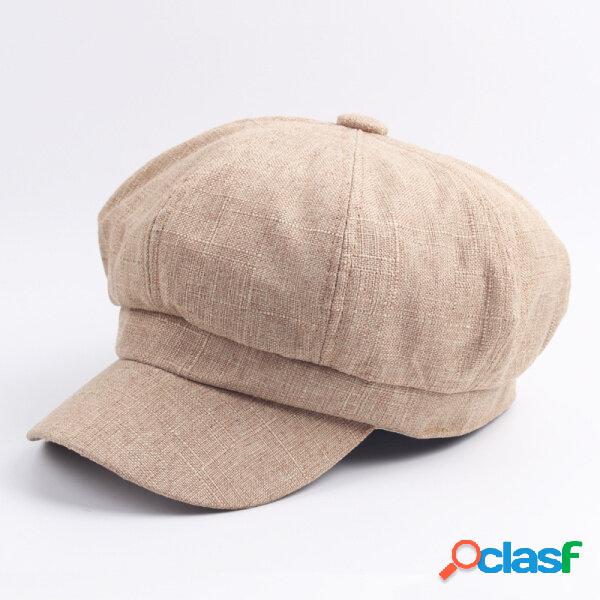 Signore delle donne Vintage ottagonale Cappellino morbido