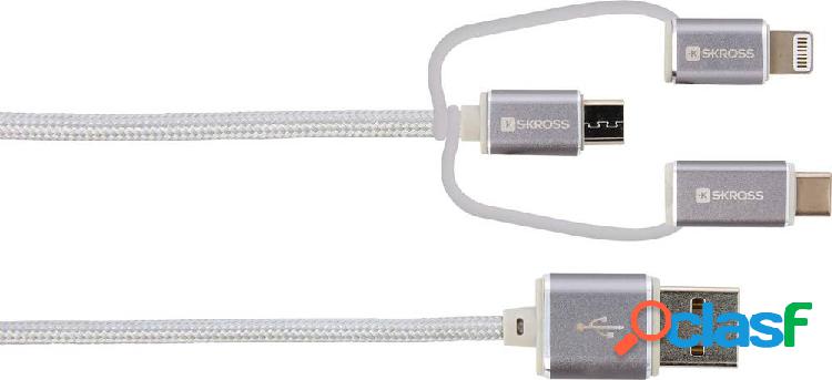 Skross Apple iPad/iPhone/iPod Cavo [1x USB - 1x spina