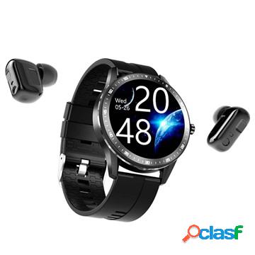 Smartwatch con auricolari TWS BTX6 - Bluetooth 5.0 - Nero