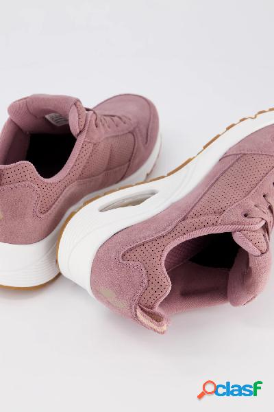 Sneaker Skechers con pelle scamosciata e memory foam,