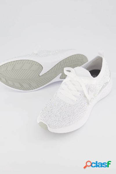 Sneakers ara in stretch knit con orlo a calzino e larghezza