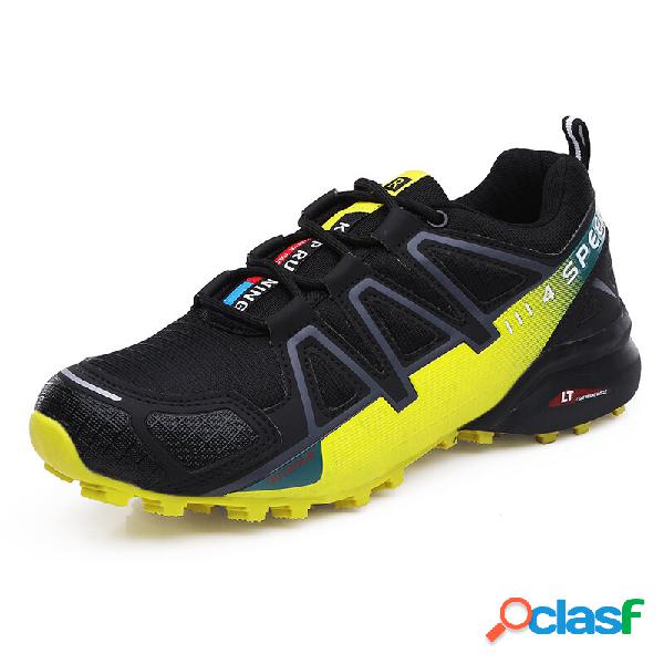 Sneakers da uomo in tessuto a rete antiscivolo da corsa