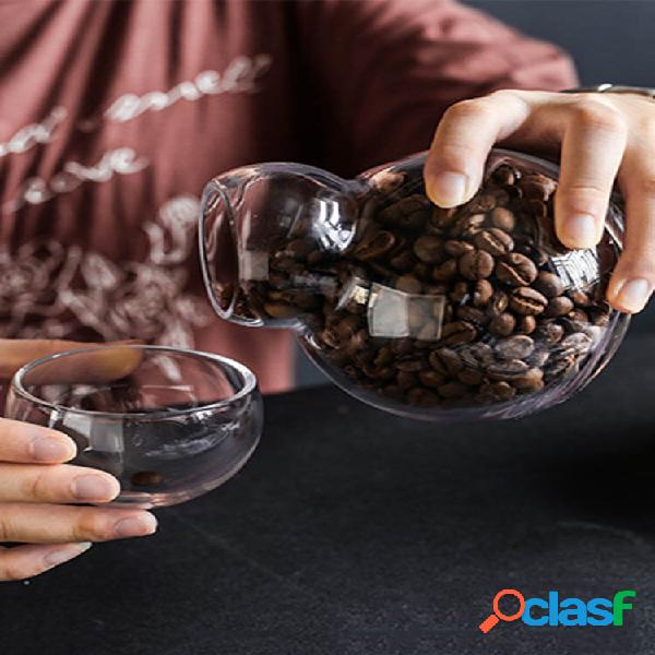 Snowman Coffee Bean Sealed Jar Kitchen Household Glass