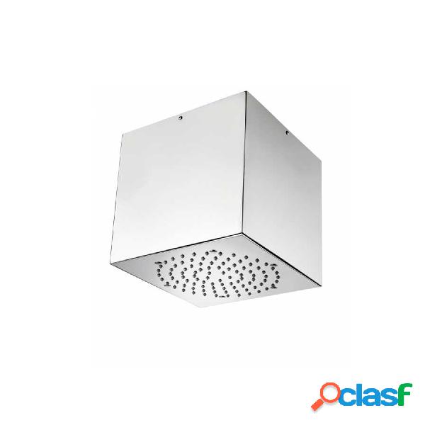 Soffione doccia a soffitto acciaio inox Bossini Cube 210x210