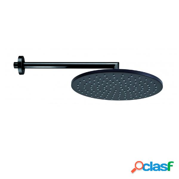 Soffione doccia tondo Bossini Cosmo acciaio inox nero