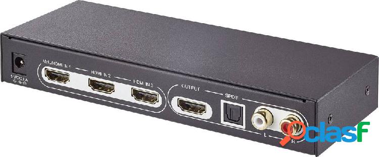 SpeaKa Professional 3 Porte Switch HDMI Predisposto alla