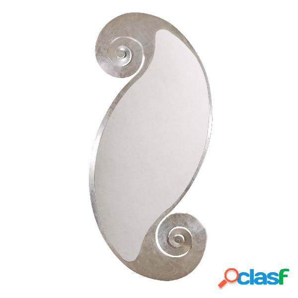 Specchio Circe ovale in metallo, 55x103h(50x112), colore