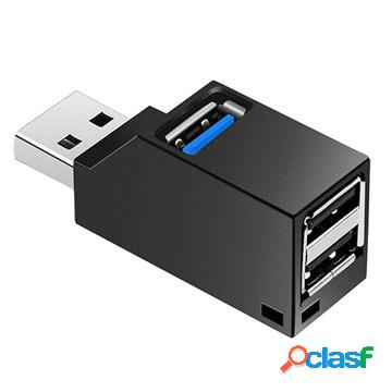 Splitter Hub USB 3.0 1x3 - 1x USB 3.0, 2x USB 2.0 - Nero