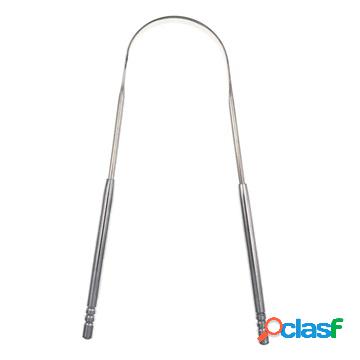 Stainless Steel Reusable Tongue Scraper - Silver