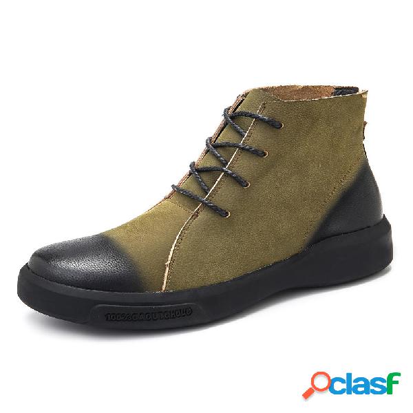 Stivaletti in pelle vintage speciali per uomo