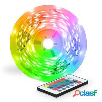 Striscia di LED RGB Colorata Ksix con Telecomando - 5m