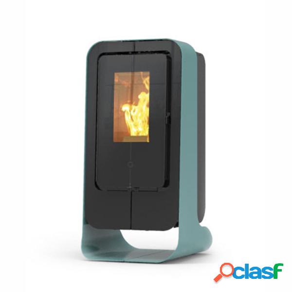 Stufa a pellet Thermorossi Ciao 7,7 kW celeste classe A+