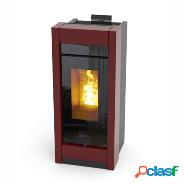 Stufa a pellet bordeaux Thermorossi Essenza Metalcolor da