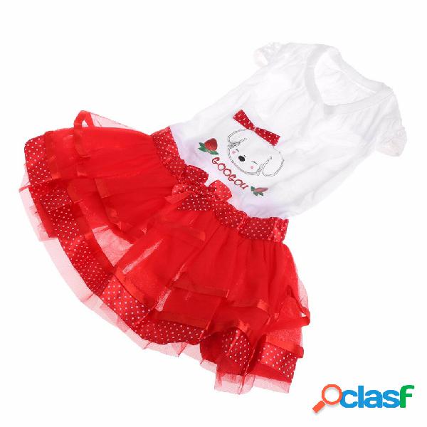 Summer Dog Dress Puppy Party Dress Bubble Fruit Doggy