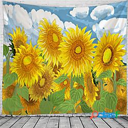 Sun flower pittura a olio arazzo da parete art decor tenda