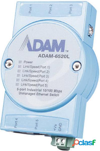 Switch LAN Advantech ADAM-6520L Num. uscite: 5 x 12 V/DC, 24