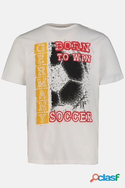 T-shirt, Born to Win, motivo calcistico, mezze maniche,