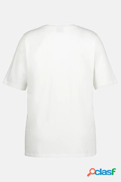 T-shirt classica con Peanuts, scollo a V e mezze maniche,