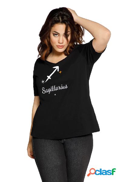 T-shirt classica ispirata al Sagittario con scollo a V e
