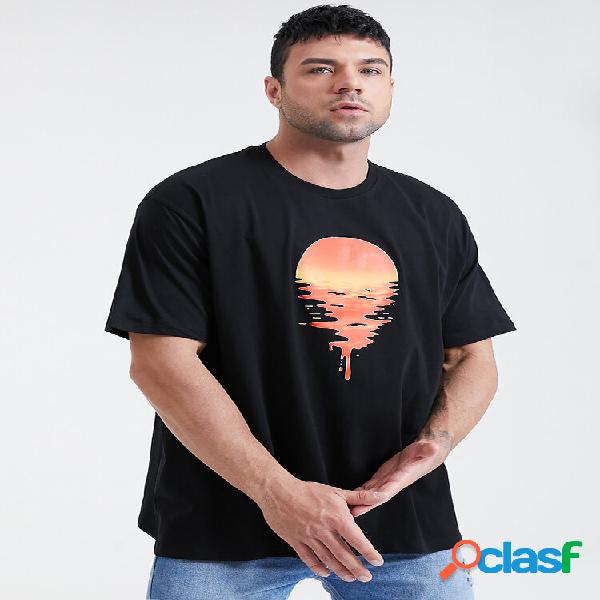 T-shirt da uomo a maniche corte in cotone con stampa grafica