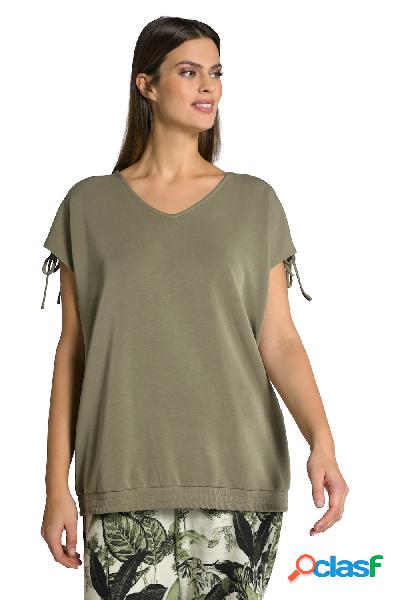 T-shirt dal taglio oversize con laccetti per larricciatura,