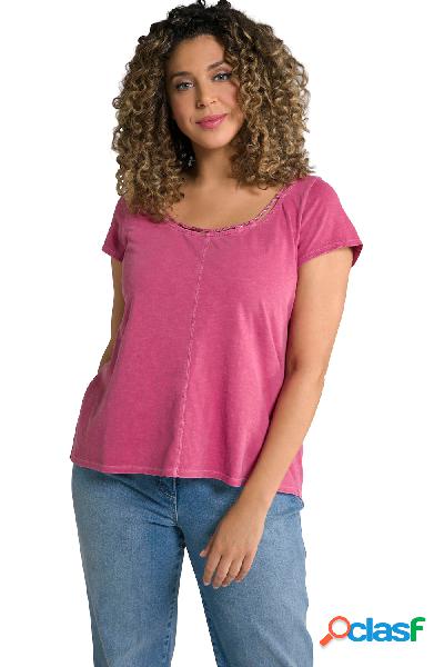 T-shirt dal taglio svasato con cordino, scollo a girocollo e