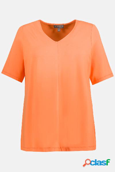 T-shirt dal taglio svasato con cucitura decorativa, scollo a