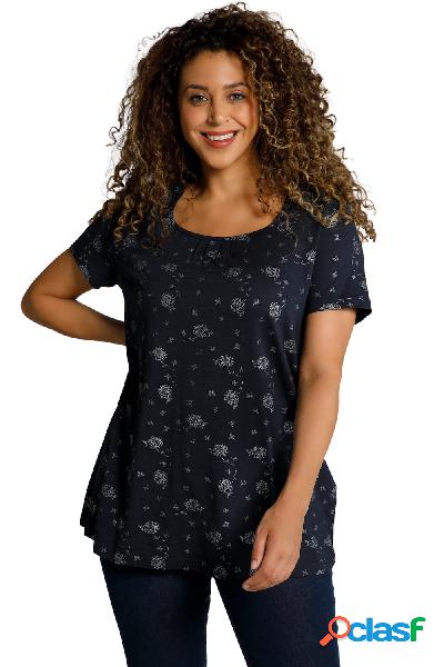 T-shirt dal taglio svasato con pieghe decorative, scollo