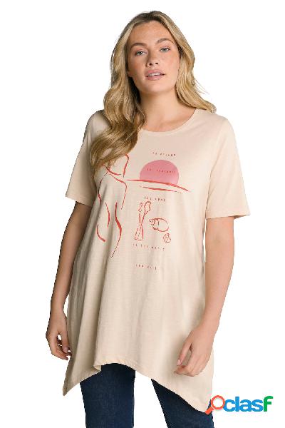 T-shirt dal taglio svasato con silhouette femminile, scollo